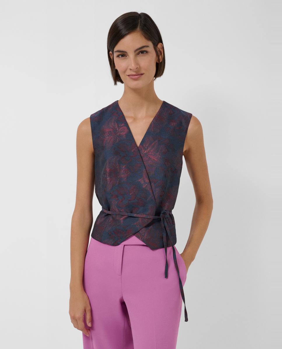 Imagem 0 de Colete Cruzado com Jacquard Floral