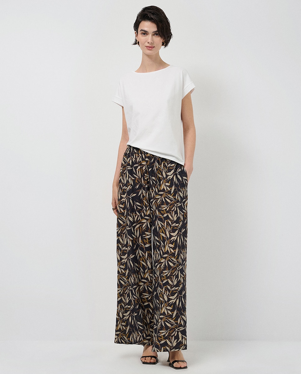 T-shirt sem Mangas Oversize com Bordado Branco-6