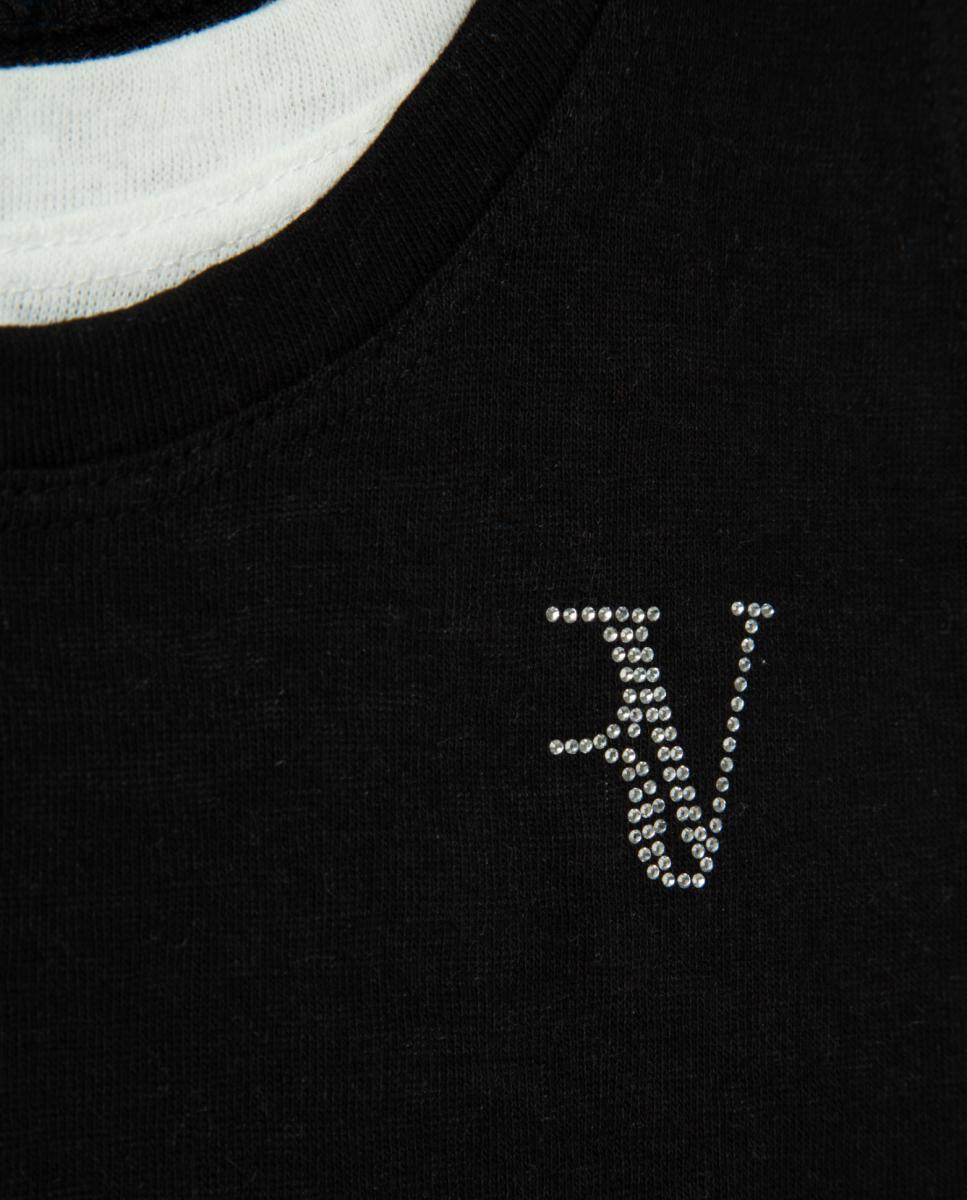 T-shirt de mulher com alças Preto-5