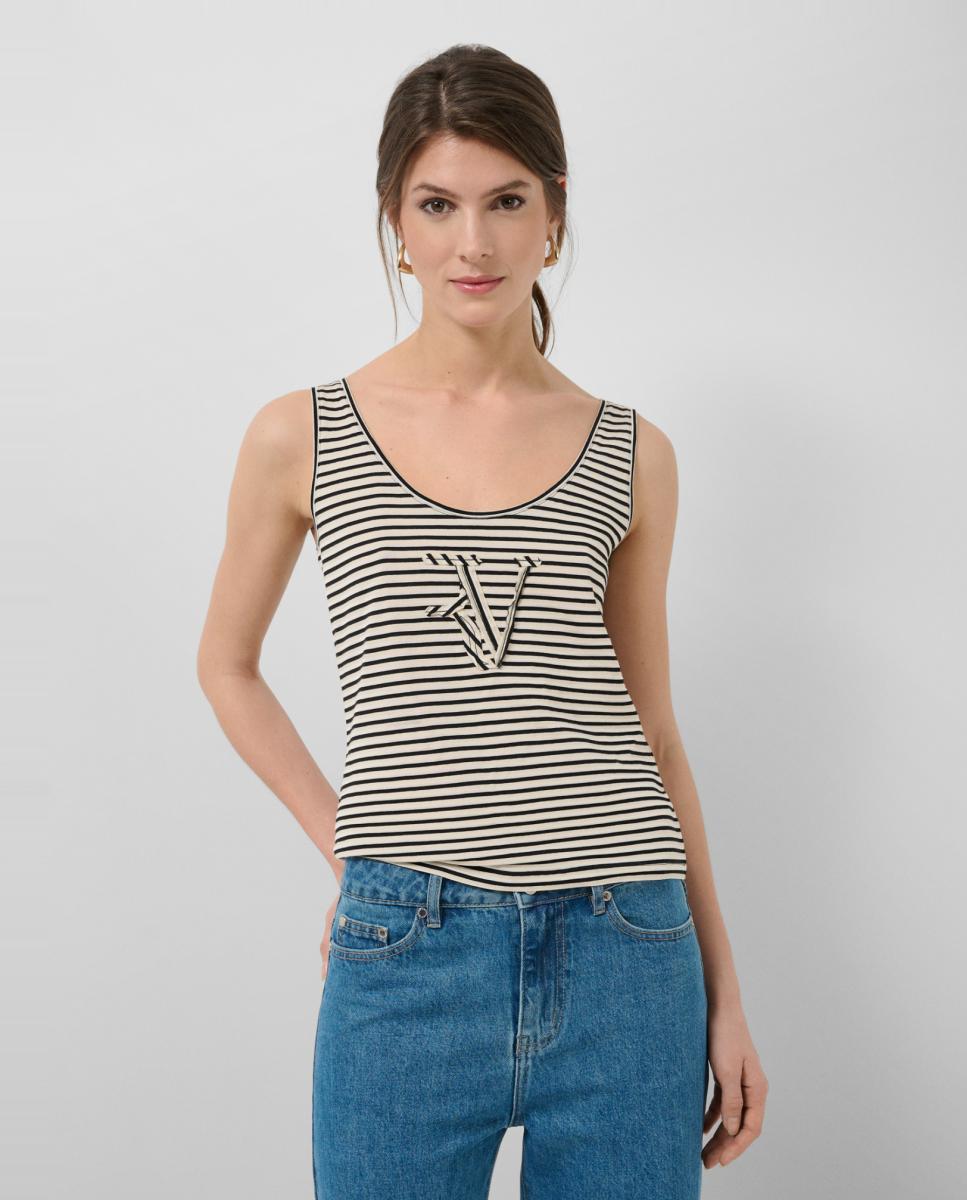 Imagem 0 de T-shirt de Alças às Riscas