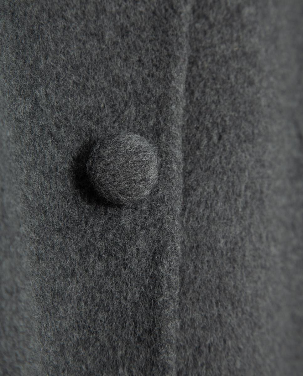Imagen 13 de Chaqueta de mujer corta paño con chaleco extraíble de pelo - Roberto Verino - Gris oscuro Gris oscuro