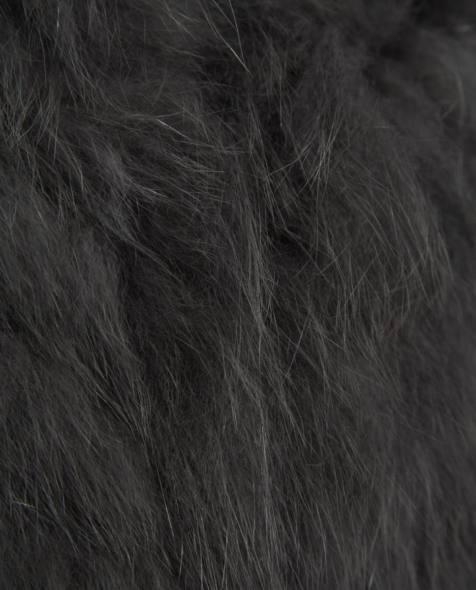 Imagen 15 de Chaqueta de mujer corta paño con chaleco extraíble de pelo - Roberto Verino - Gris oscuro Gris oscuro