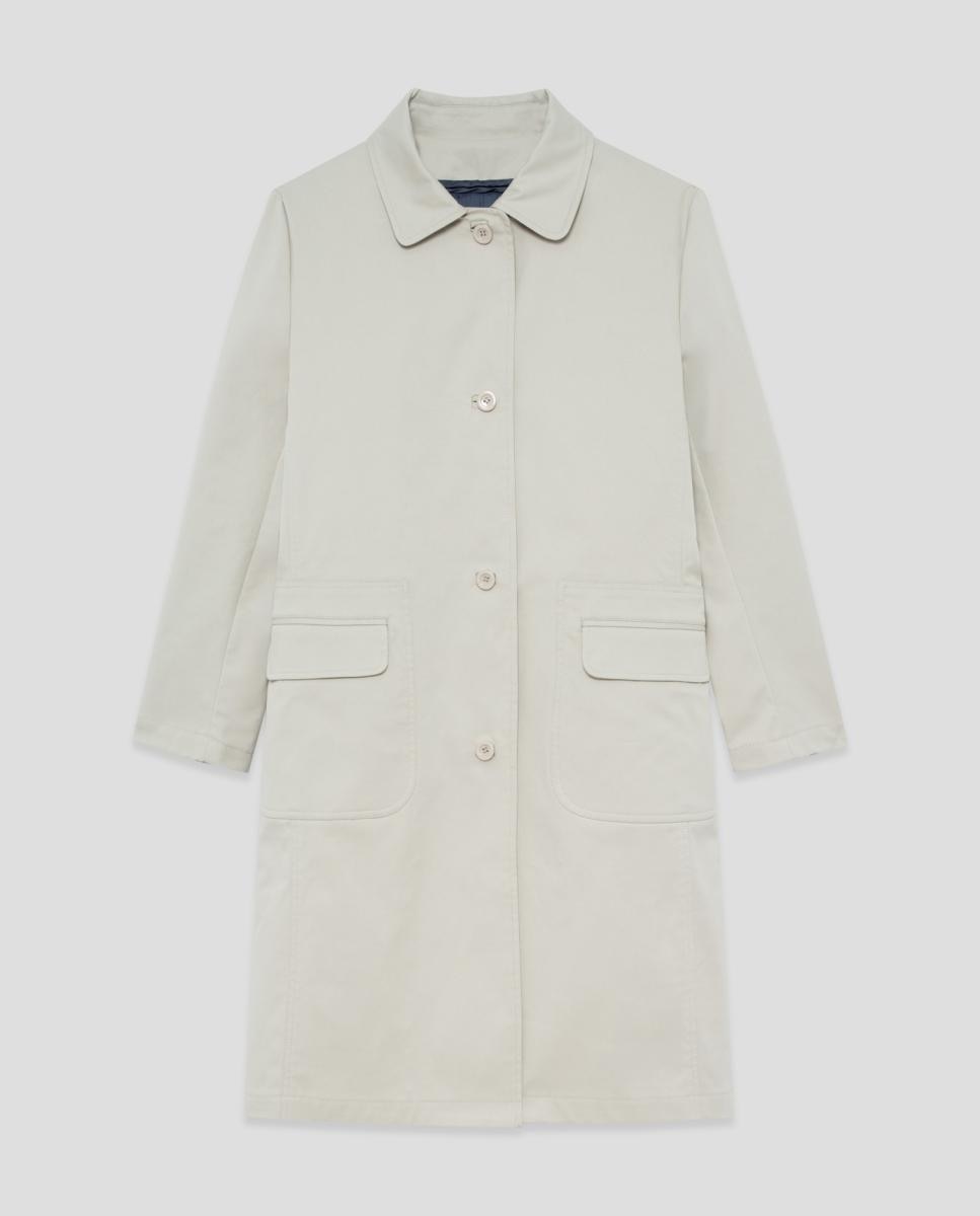 Gabardine com Colarinho de Camisa Cru-5