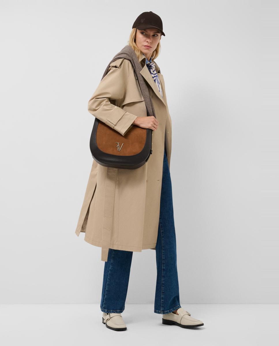 Gabardine Clássica Oversize 3/4 Bege-2