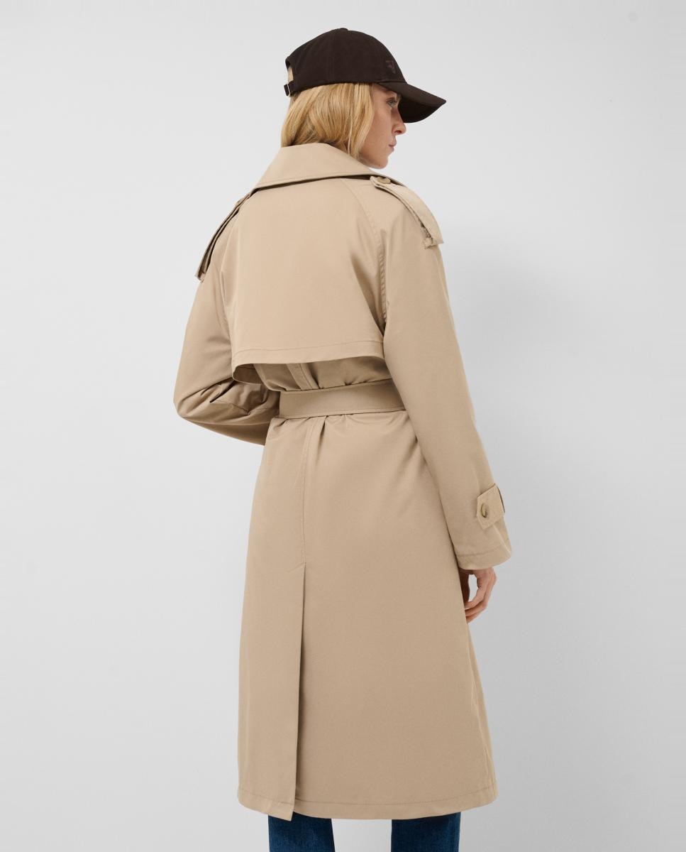 Gabardine Clássica Oversize 3/4 Bege-4