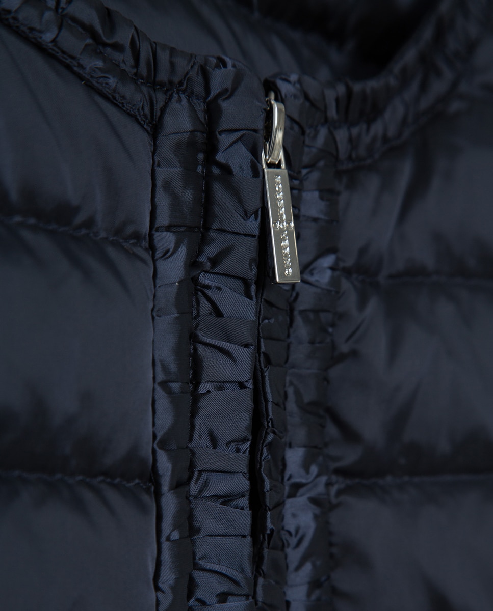 Casaco Acolchoado com Penugem e Quatro Bolsos Azul-marinho-6