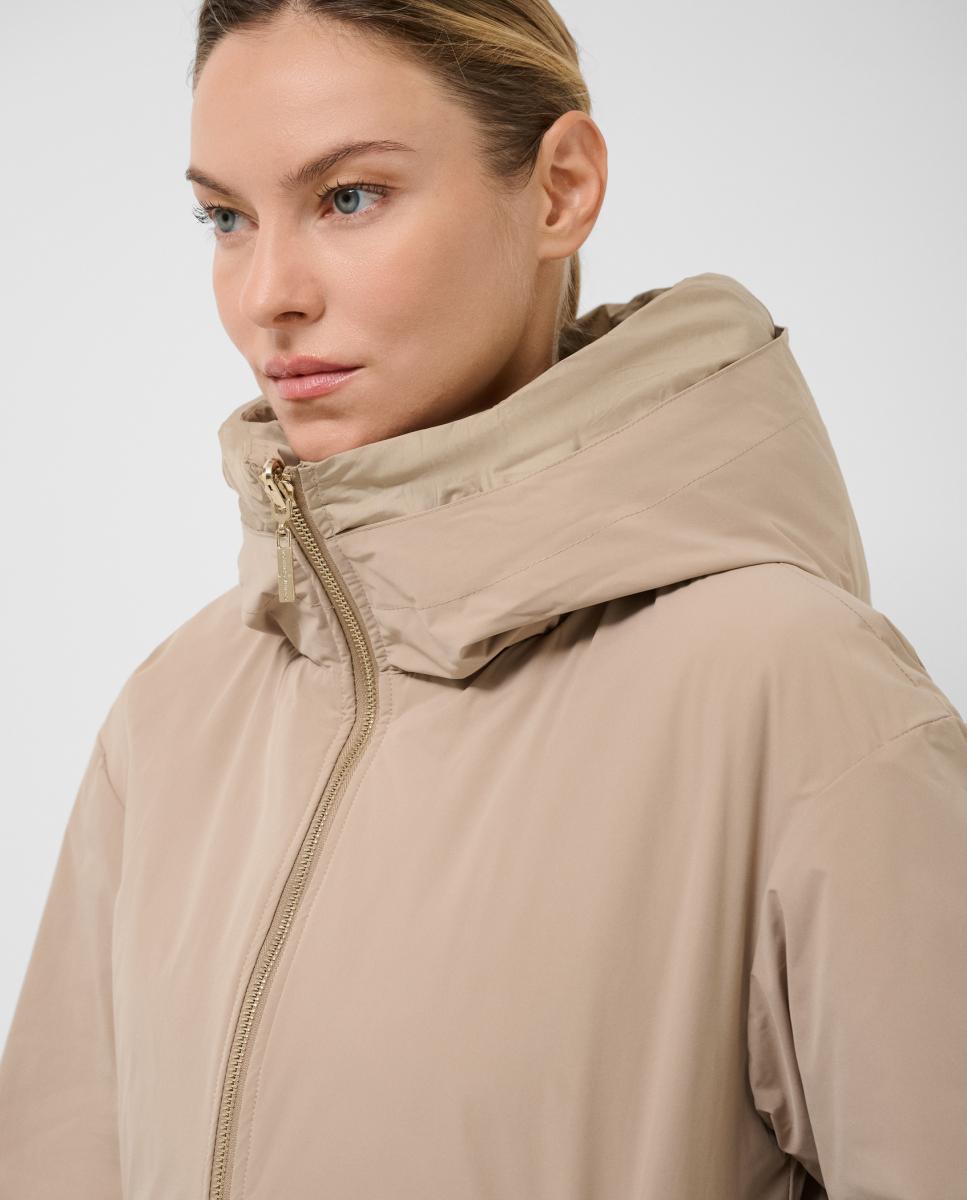 Imagen 3 de Chaqueta de mujer corta reversible con capucha - Roberto Verino - Camel Camel