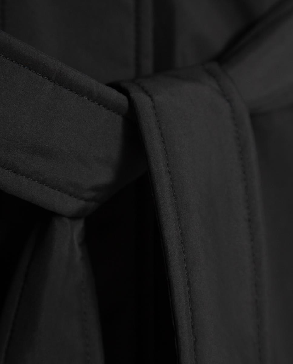 Parka de mujer larga acolchada con cuello pelo - Roberto Verino - Negro Negro-6