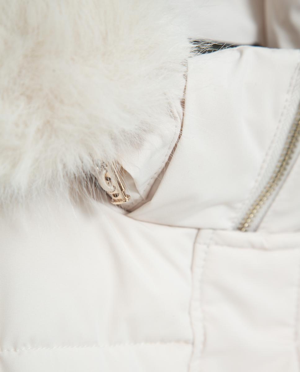 Parka de mujer acolchada con capucha y pelo - Roberto Verino - Blanco hielo Blanco hielo-6