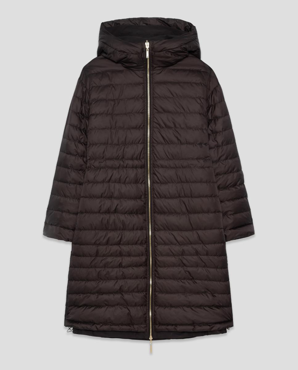 Parka de mujer larga reversible acolchada y lisa - Roberto Verino - Marrón Marrón-7