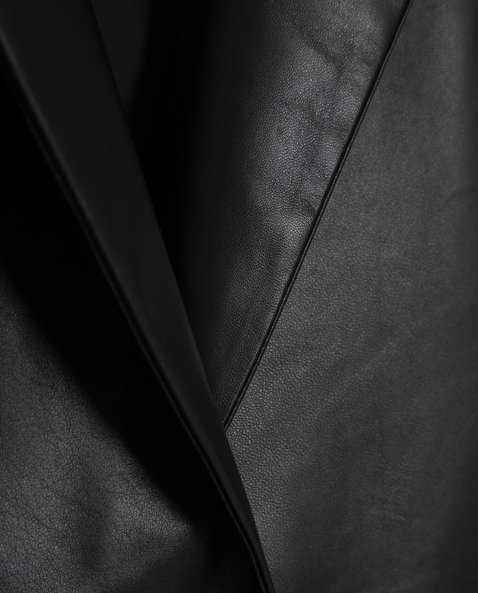 Blazer de Napa com um Botão Preto-7