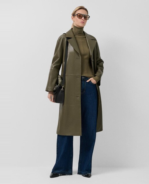 Imagem 0 de Sobretudo Comprido em Pele