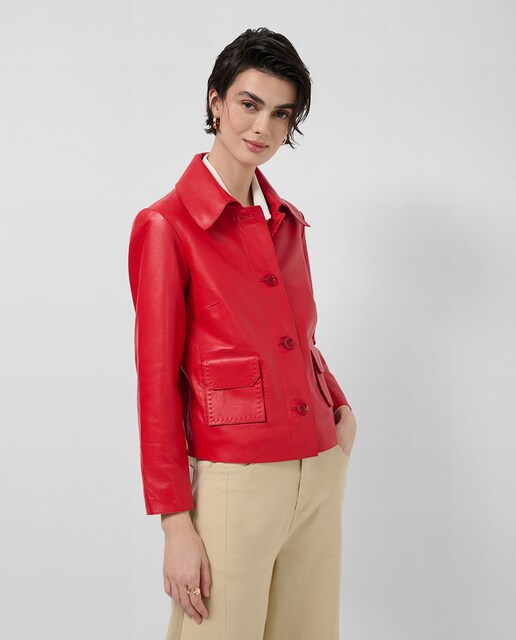 Imagem 0 de Casaco com Pespontos e em Napa