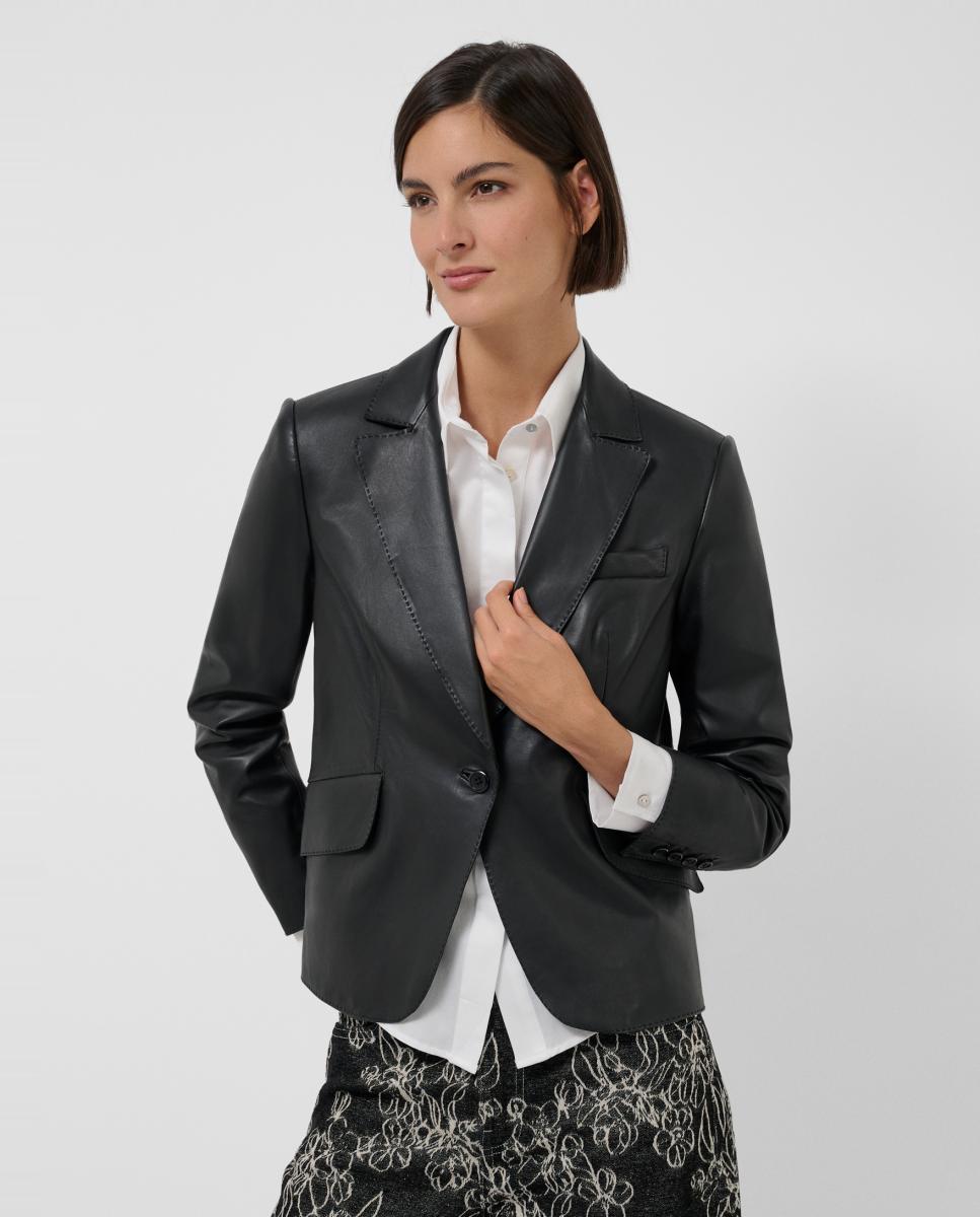 Imagem 0 de Casaco Estilo Blazer de um Botão em Napa