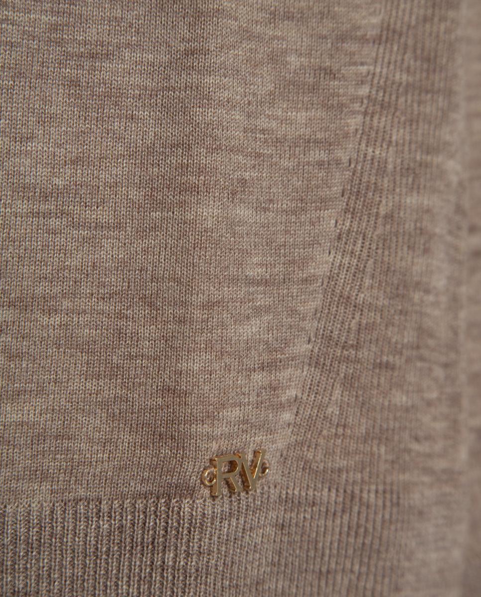 Jersey de mujer escote pico punto fino - Roberto Verino - Camel Camel-5