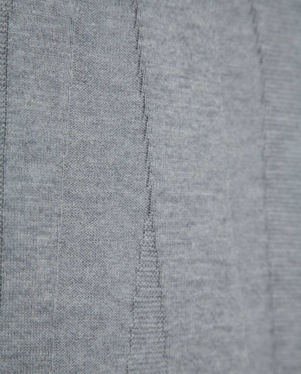 Camisola de Malha Fina com Manga Curta Prata-5