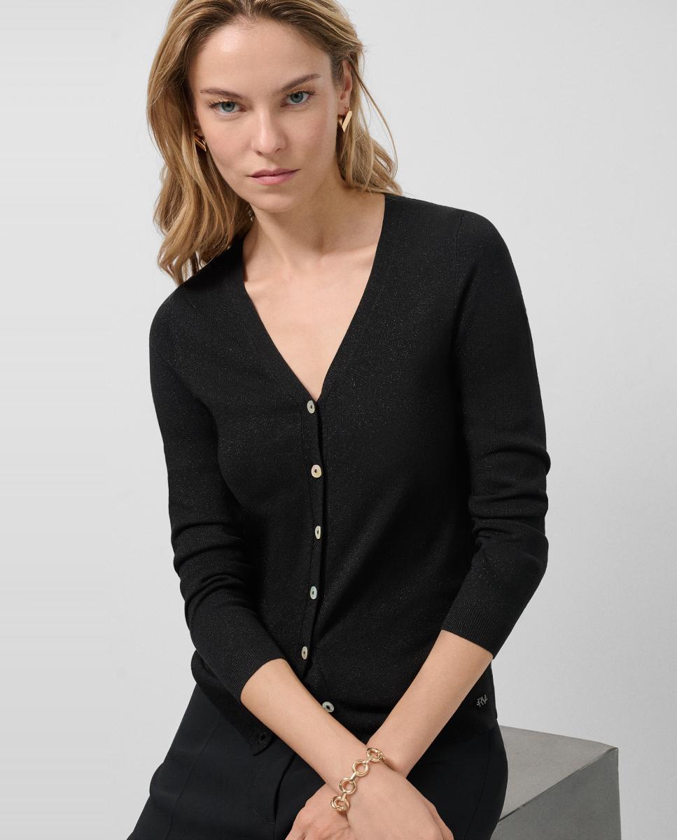 Casaco de Malha Fina Preto-3