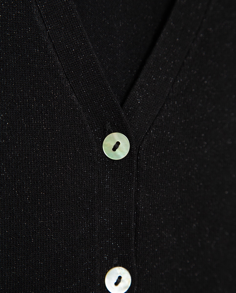 Casaco de Malha Fina Preto-7