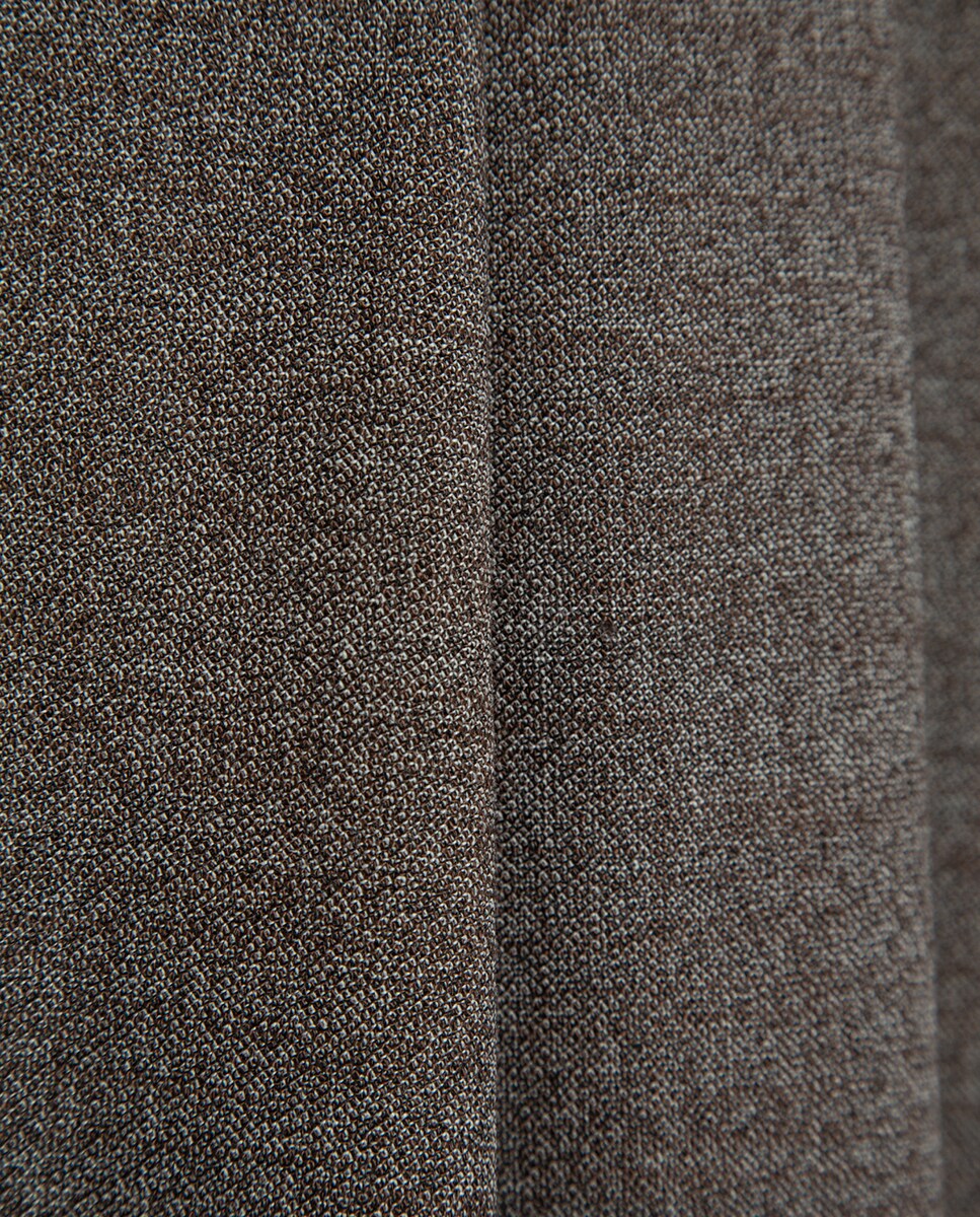 Saia Midi com Pregas Bege-8