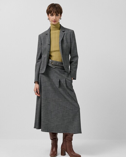 Imagen 0 de Falda midi pliegues