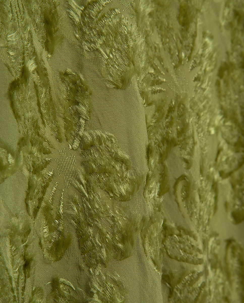 Saia Midi em Fill Coupé Verde-claro-5