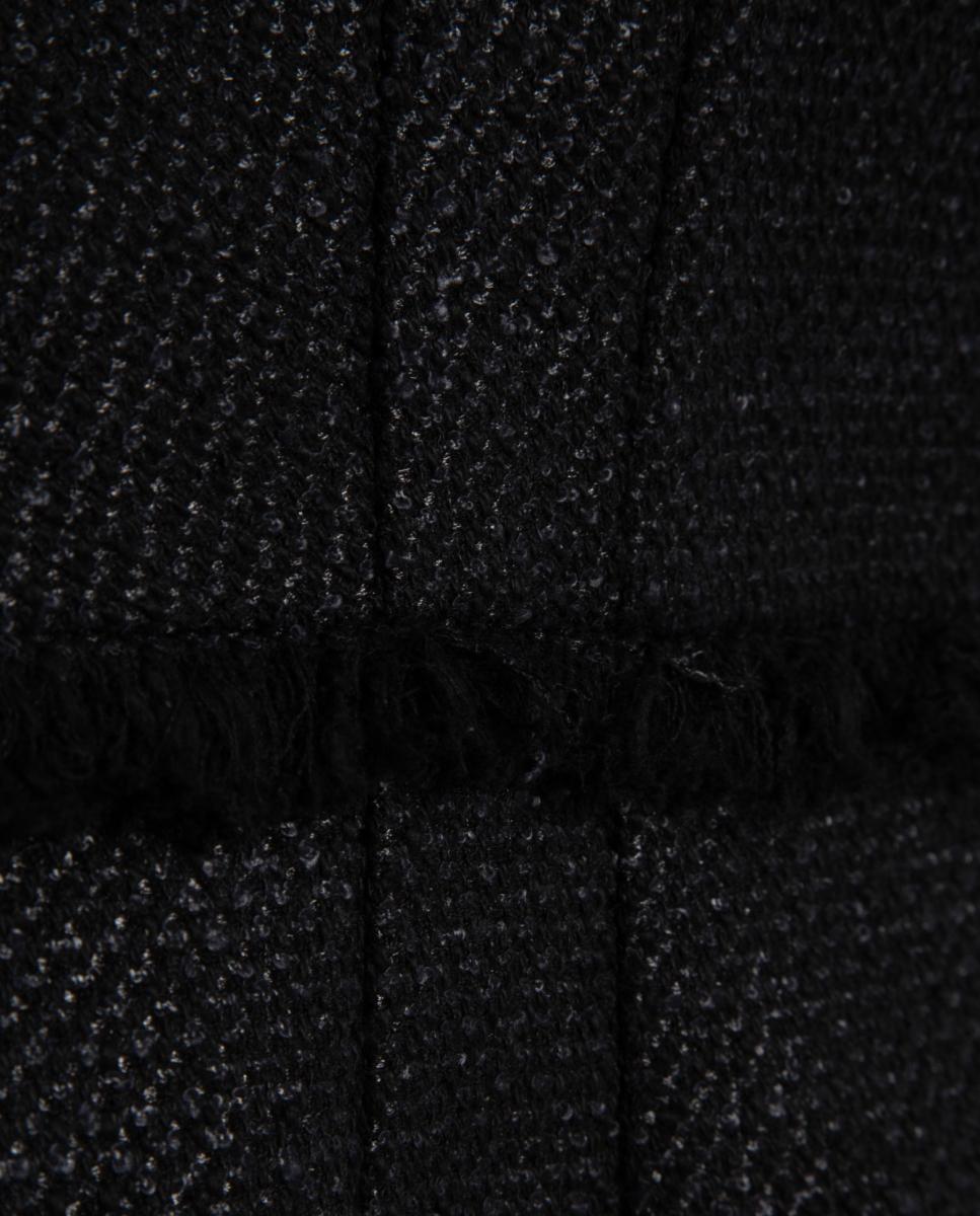 Vestido sem Mangas com Trama Preto-6