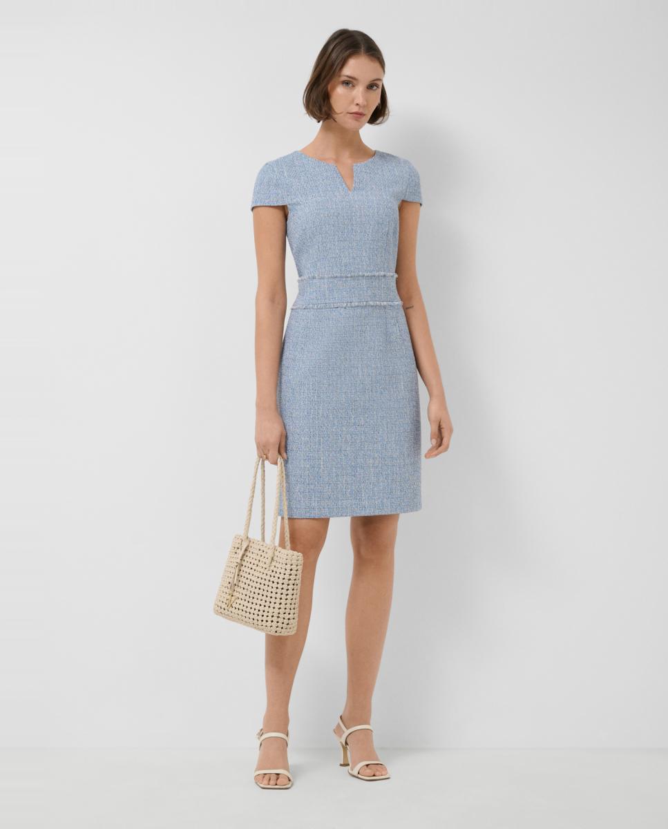 Imagem 0 de Vestido Regular Tweed com Manga Curta