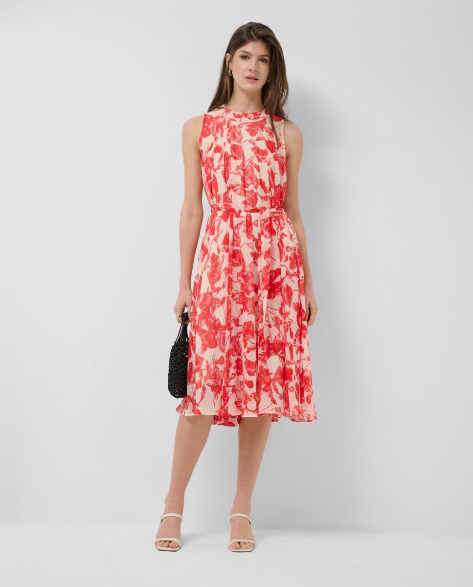 Imagem 0 de Vestido Midi sem Mangas e com Estampado Floral