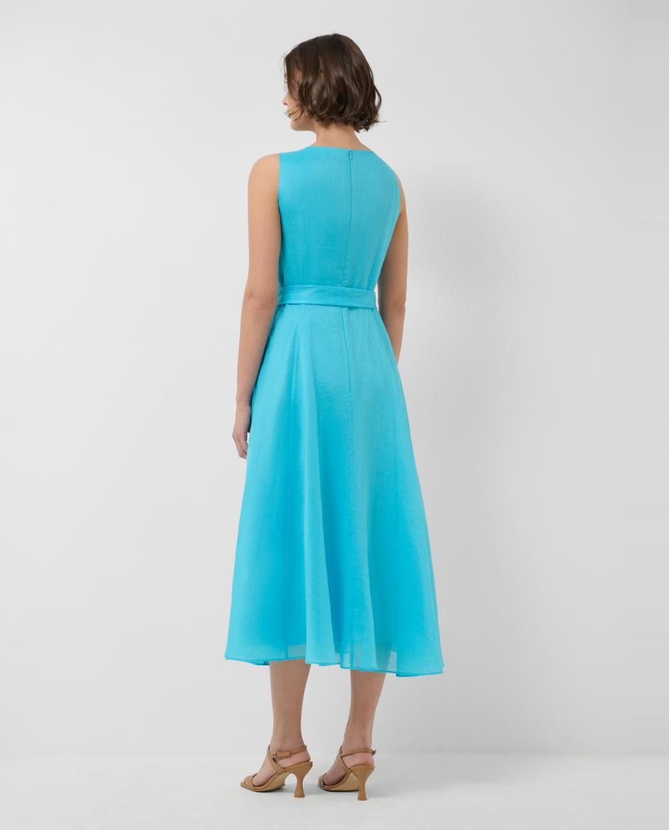 Vestido Midi sem Mangas Azul-índigo-4