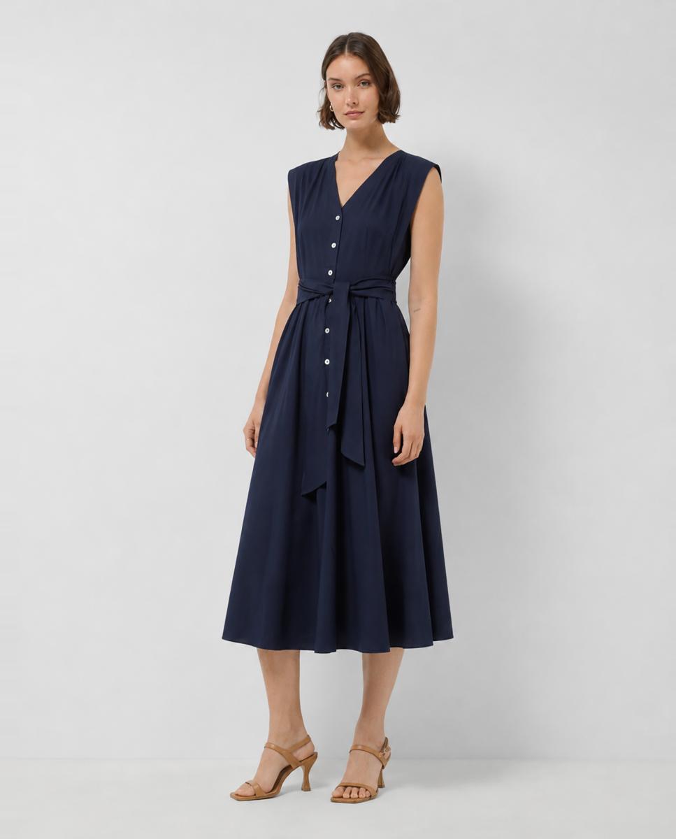 Imagem 0 de Vestido Camiseiro com Decote em Bico
