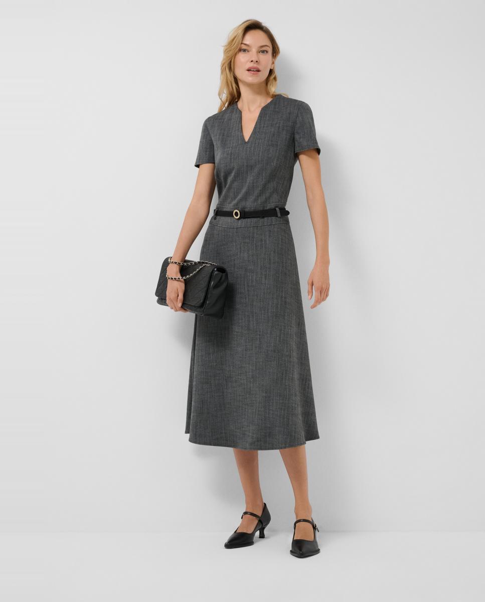 Imagen 0 de Vestido sin mangas midi espiga Gris oscuro