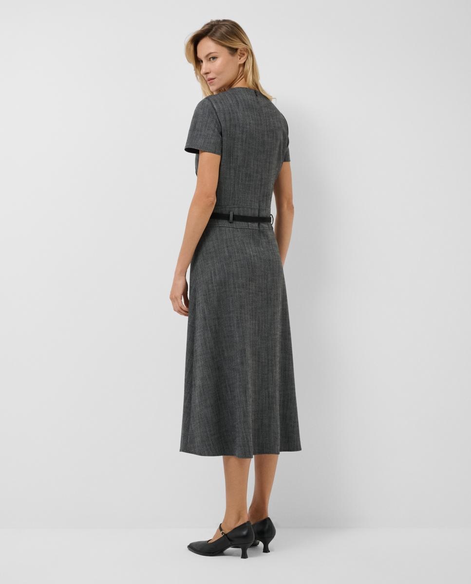 Vestido sin mangas midi espiga - Roberto Verino - Gris oscuro Gris oscuro-3