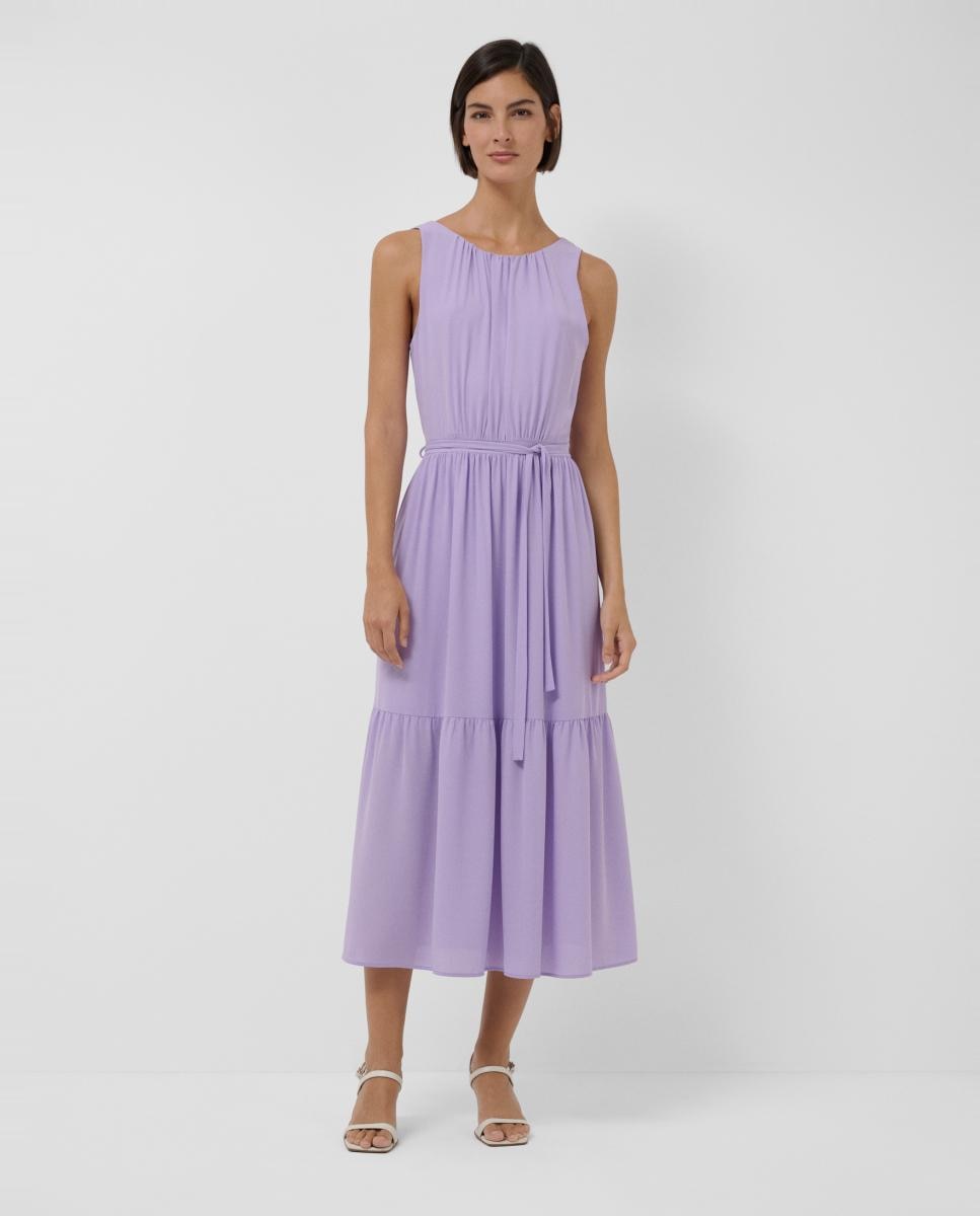 Imagem 0 de Vestido Midi sem Mangas e com Franzidos e Folhos