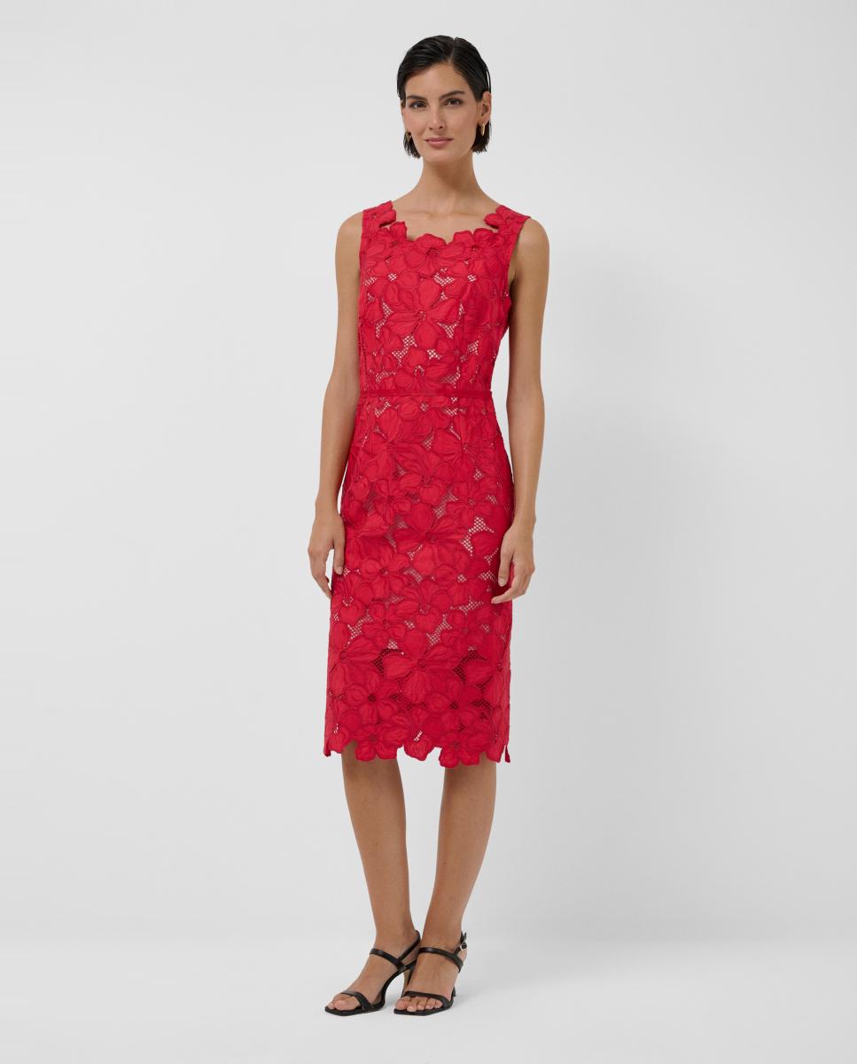 Imagem 0 de Vestido Midi sem Mangas e com Bordado e Perfurado