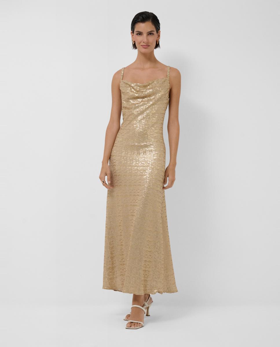 Imagem 0 de Vestido Rendilhado Midi com Lantejoulas