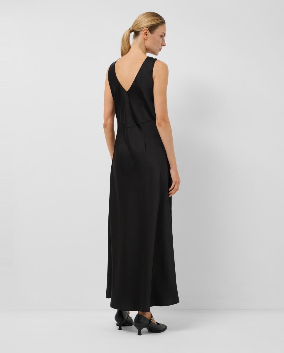 Vestido midi escote drapeado - Roberto Verino - Negro Negro-4