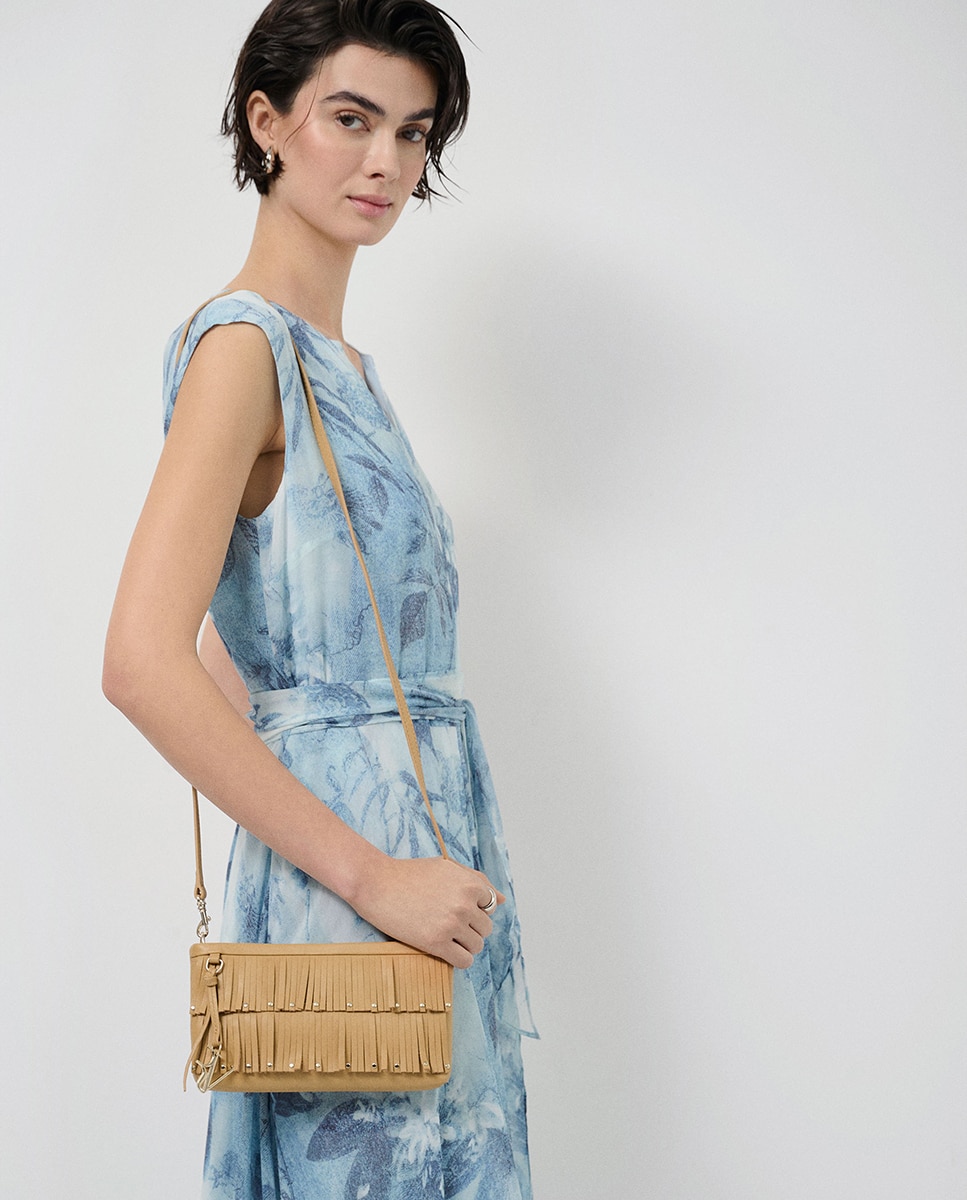 Vestido comprido sem mangas Azul-índigo-2