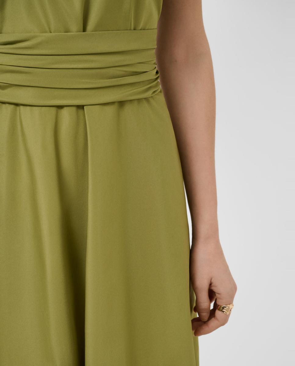 Vestido de Tafetá sem Mangas Verde-claro-2