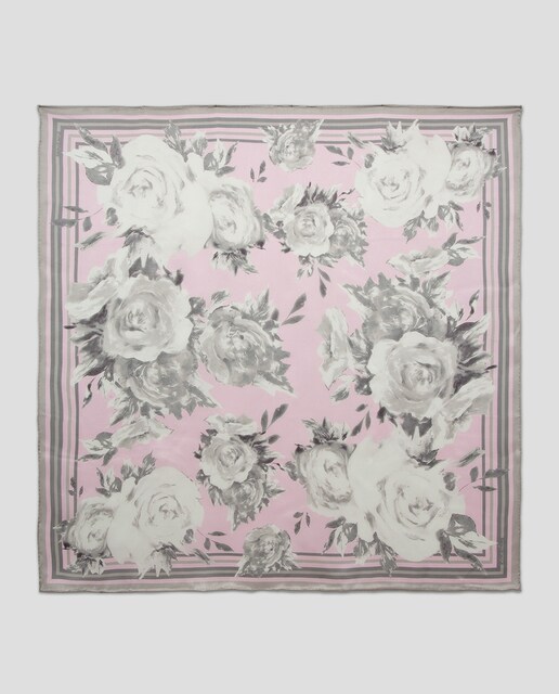 Imagem 0 de Lenço com Estampado Floral e em Seda