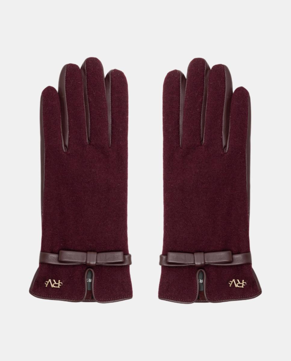 Guantes de mujer ante y piel - Roberto Verino - Granate Granate-2