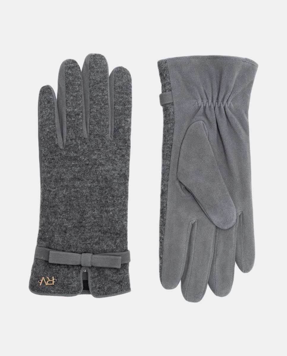 Imagen 0 de Guantes de mujer ante y piel Gris oscuro