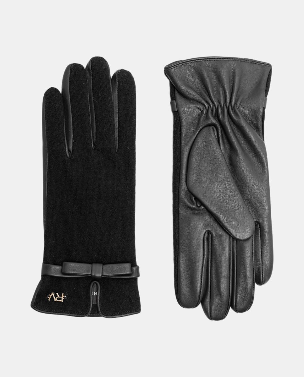 Guantes de mujer ante y piel - Roberto Verino - Negro Negro-1