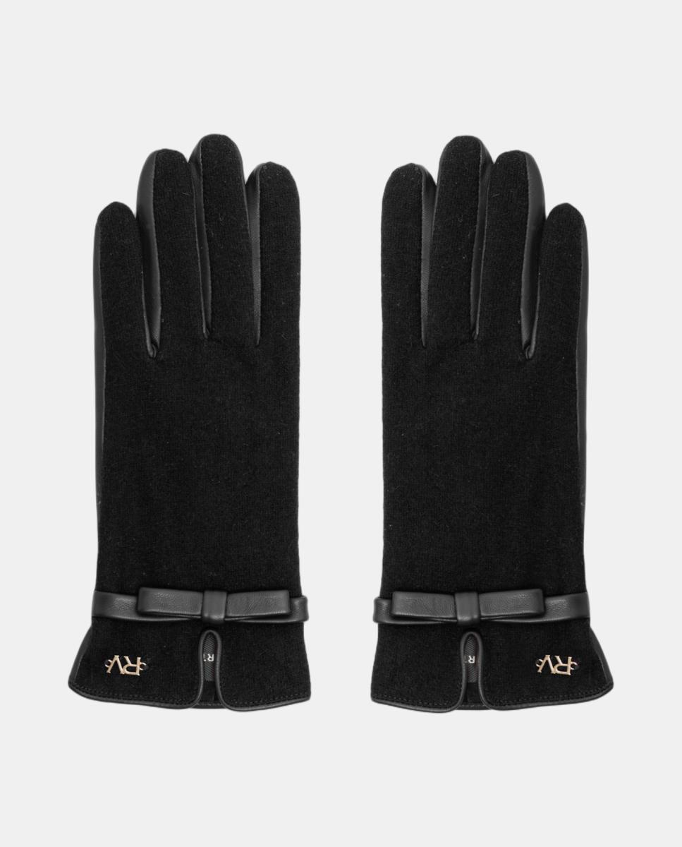 Guantes de mujer ante y piel - Roberto Verino - Negro Negro-2