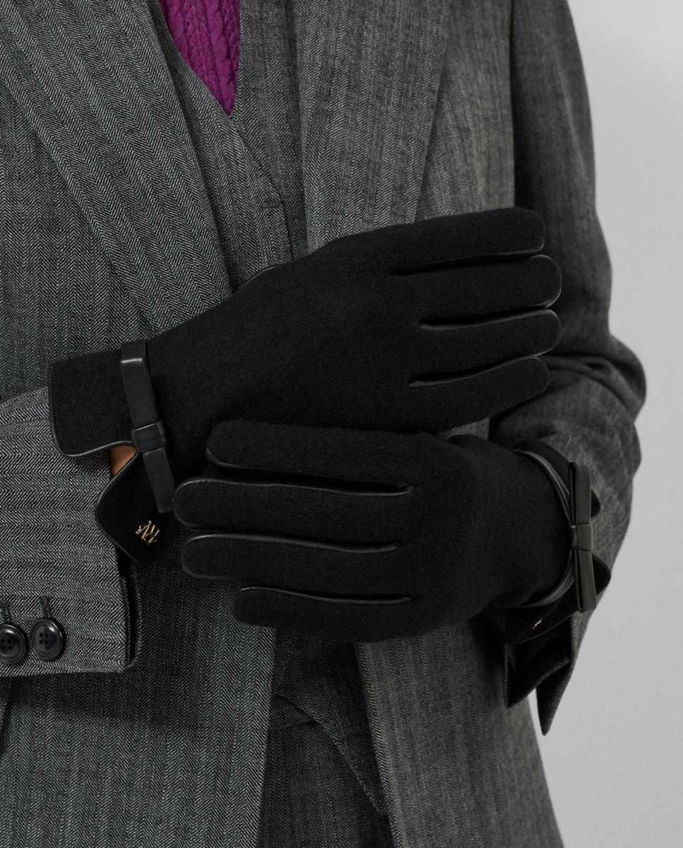 Guantes de mujer ante y piel - Roberto Verino - Negro Negro-3