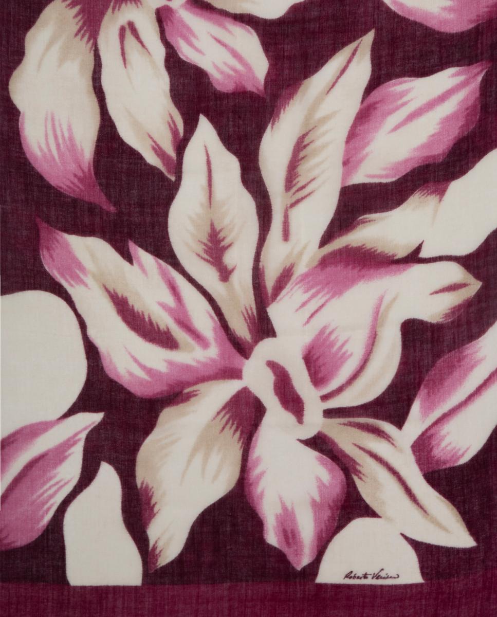 Fular de mujer lana con diseño floral - Roberto Verino - Multicolor Multicolor-3