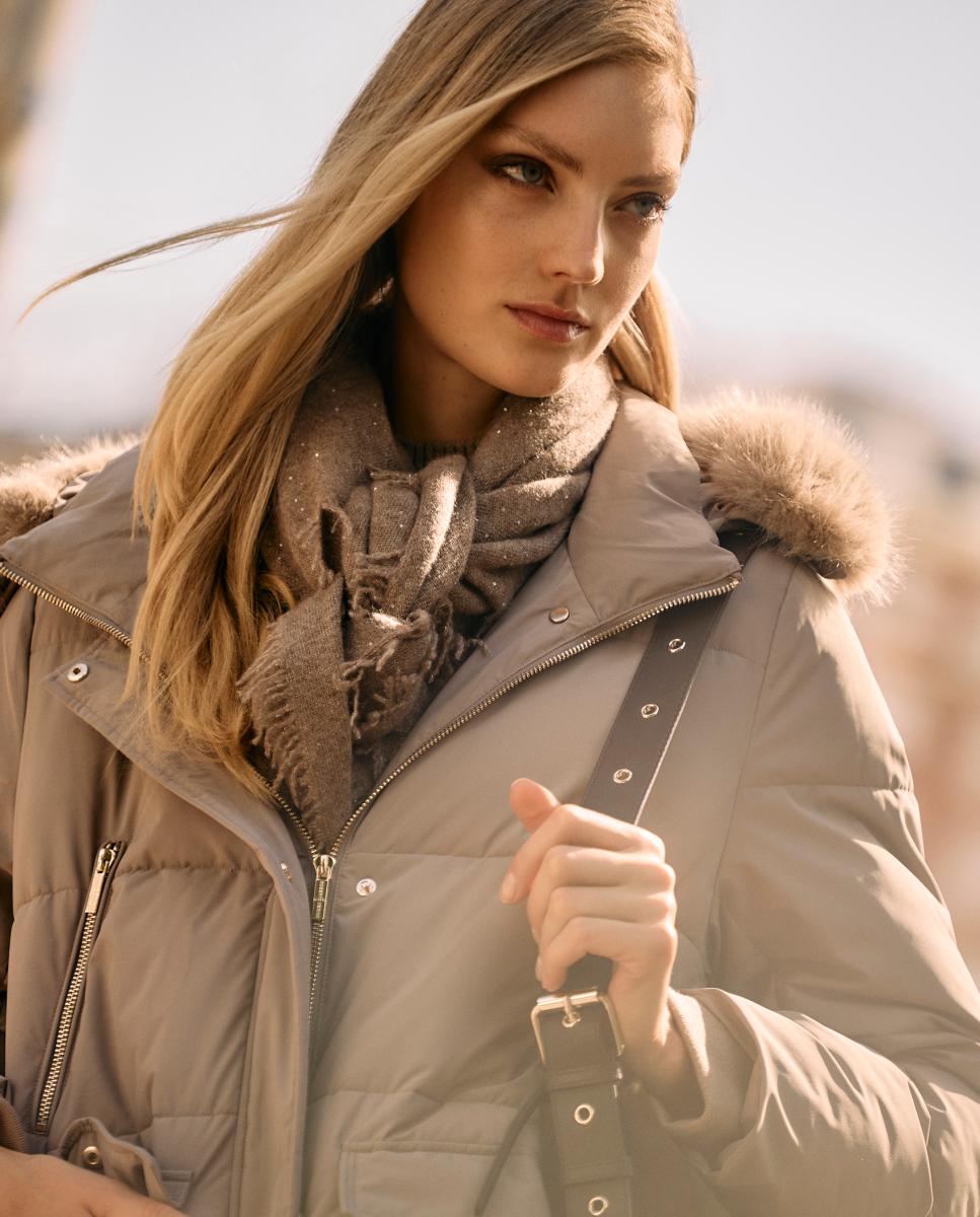 Bufanda de mujer cashmere - Roberto Verino - Marrón Marrón-4