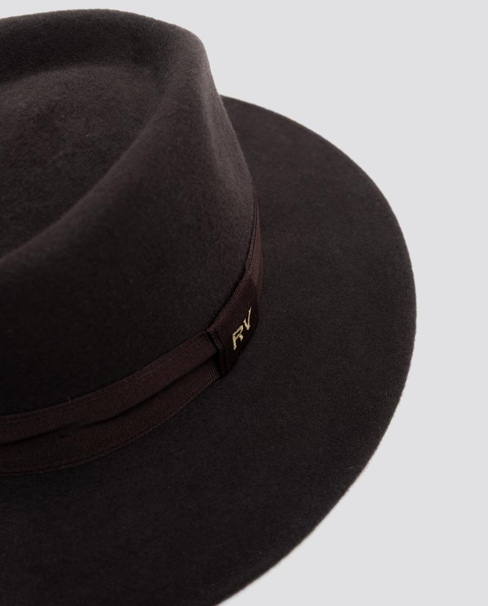 Sombrero de mujer fedora en fieltro - Roberto Verino - Marrón Marrón-2