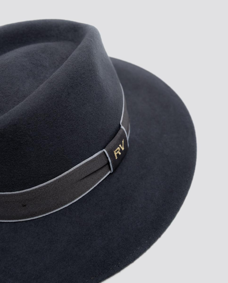 Chapéu Fedora em Feltro Cinzento-escuro-2