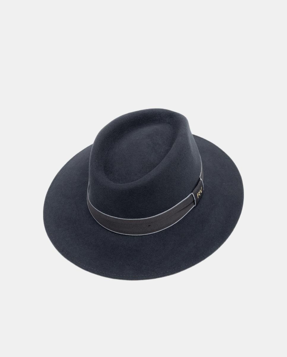 Chapéu Fedora em Feltro Cinzento-escuro-3