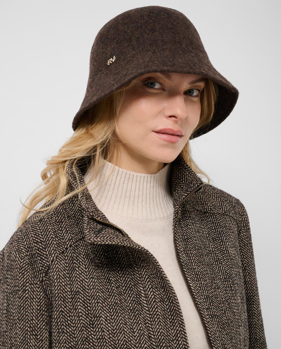 Imagen 4 de Gorro de mujer bucket lana - Roberto Verino - Marrón Marrón